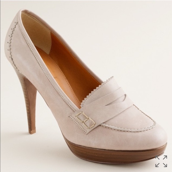 J . Crew Shoes - J CREW BELLA HIGH HEEL LOAFERS ❤️❤️❤️